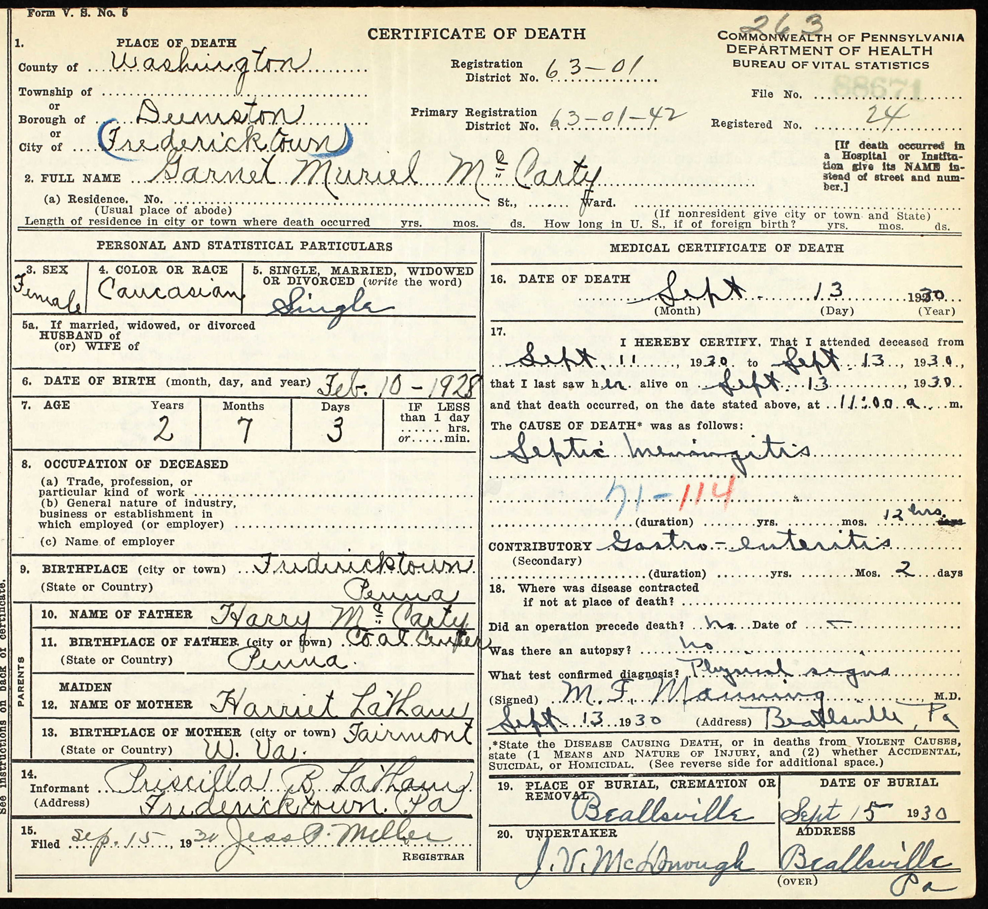 Garnet Muriel McCarty